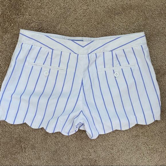 Club Monaco Amber Short Raj Blue Stripe Size 2 - Picture 13 of 14